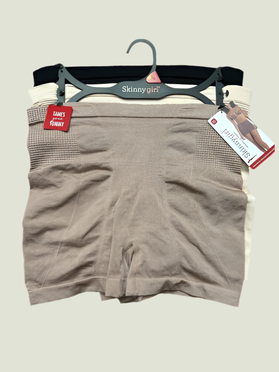 Skinnygirl Shaping Seamless Shorts Size XL 3 Pairs~Style SG7016~TAMES YOUR TUMMY