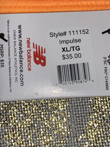 New Balance Medium Impact Sports Bra Style 111152 Orange/ Black XL- MSRP $35