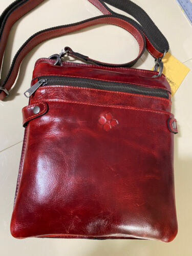 Patricia Nash FRANCESCA Organizer Crossbody Distress Leather Ochre P02806 NEW