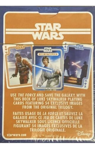 STAR WARS: Luke Skywalker PLAYING CARDS! New/Sealed Never Opened