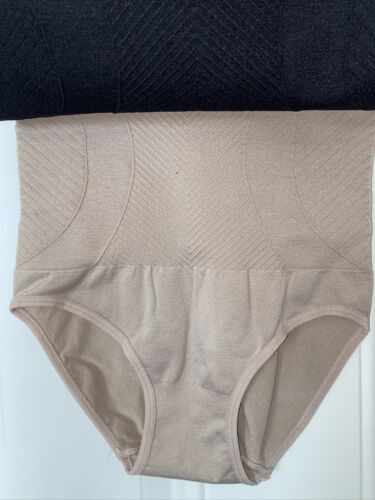 NAUTICA NT7128 2PKD SEAMLESS HI WAIST SHAPING BRIEF PANTIES~SMALL~GREAT FIT!