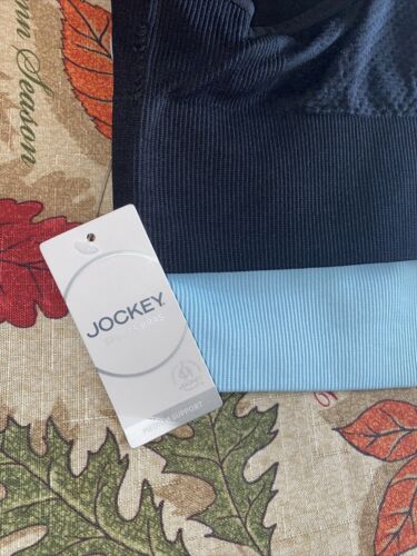Jockey Women's 2 PckRe~movable Cup Seamless Bra -Black/Light Blue ~JL065~Size XL
