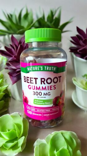 Nature's Truth Beet Root, 300 Mg~Non GMO, Gluten Free, Vegan~120 Gummies~ GREAT!