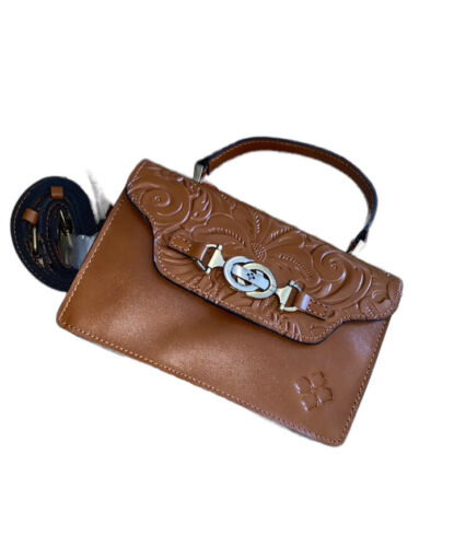 Patricia Nash Porcili Handbag Tooled Florence Cognac Color~XBDY Strap~UNIQUE~NEW