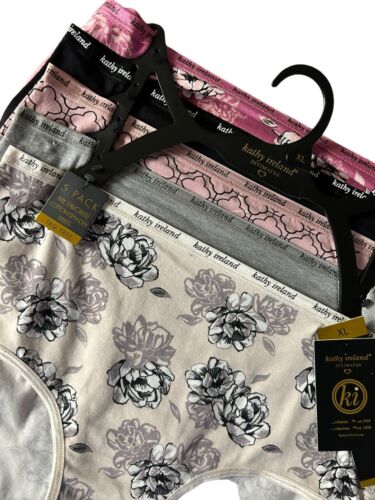 Kathy Ireland 5 Pack Multicolor Cotton/Spandex Briefs Sizes XL~BF1255~ GREAT!