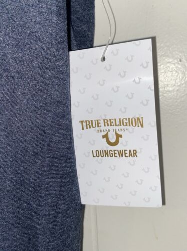 True Religion Tee Shirt Blue Short Sleeve Lounge Wear With True Religion Logo