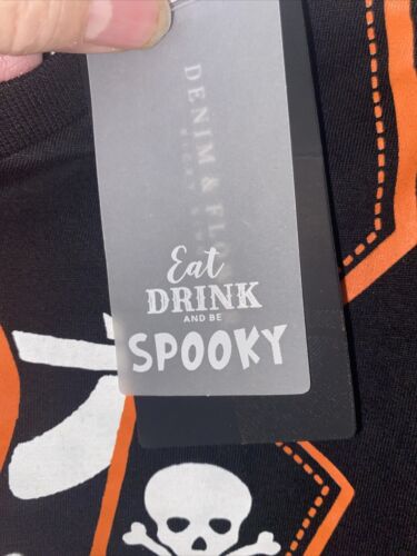 HALLOWEEN Denim & Flower Ricky Singh Halloween Long Sleeves Tee T-shirt. Size M.