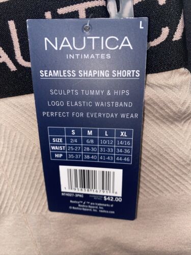 NAUTICA INTIMATES NT4027-3 SET~LARGE~SUPER SOFT BOYLEG SEAMLESS SHORTS-GREAT FIT