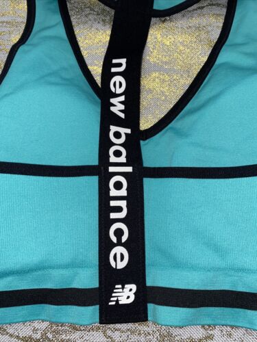 New Balance Medium Impact Sports Bra Style 112016 Aquarius Green/Black Size XL