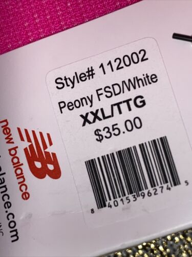 NEW BALANCE Medium Impact Sports Bra Style # 112002 Size XXL PEONY/White CUTE