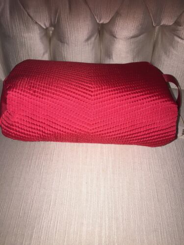 Aimee Kestenberg Isabela Large Poppy Red Chevron Quilted T00145 Cosmetic Bag