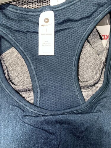 90 Degree By Reflex High Performance Full Support Sport Bra Set-Two L- MSRP$58