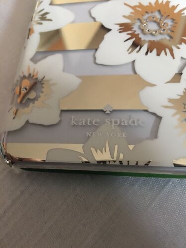 KATE SPADE IPHONE CASE CLEAR HOLLYHOCK GOLD ACCENTS RHINESTONE 8,7,6s,6 PLUS
