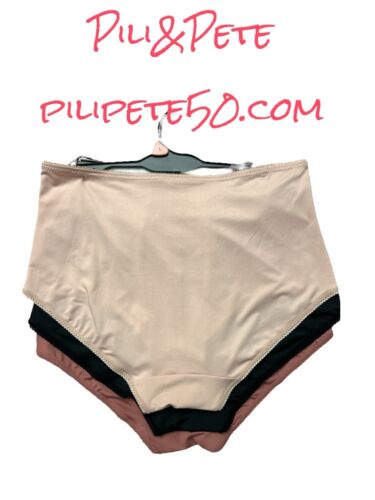 PRIMA VALENTINA 3 Pcs LACE BRIEFS HICUT~STYLE 68022~MULTICOLOR~SEAMLESS MF~Large