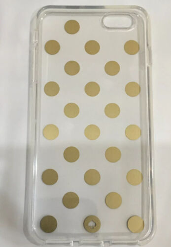 Kate Spade Phone Case iPhone 8/7/6s/6 PLUS Gold Polka Dots New in Box