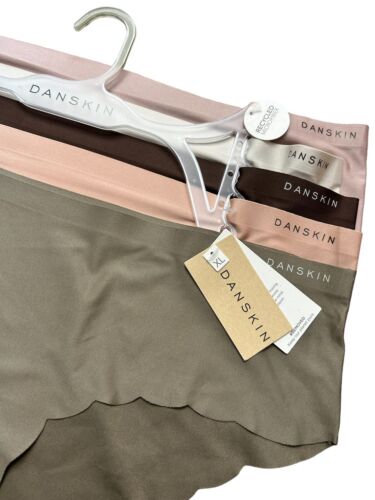 DANSKIN~ INTIMATES 5 Pack~Multicolor~No Show Panties LARGE ~ Style DS3610~UNIQUE