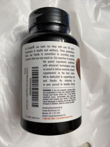 Reishi Mushroom Capsules 5000mg |120 Count | Non-GMO, Gluten Free | by Carlyle