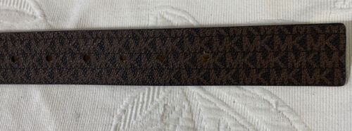 MICHAEL KORS BELT CHOCOLATE MK LOGO WITH MK CHARM GOLD BUCKLE GO! MK!!!