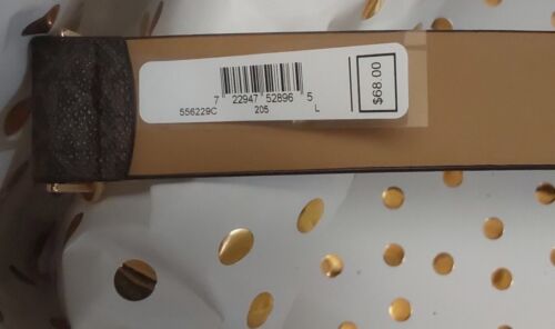 MICHAEL KORS BELT CHOCOLATE SPECIAL MK LOGO GOLD BUCKLE LOGO ON BELT MSRP $68
