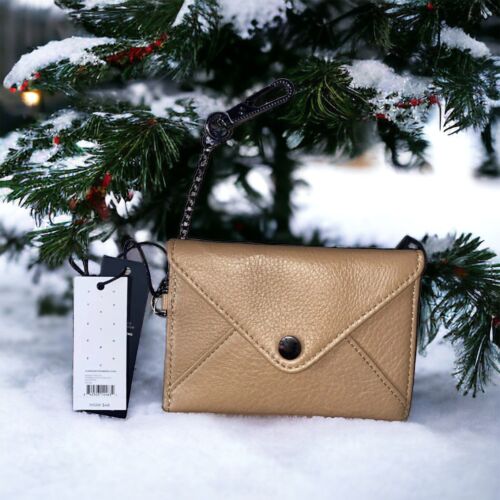 Aimee Kestenberg Ashley Pebbled Leather Pouch/Card Holder - Camel ~REAR FIND!