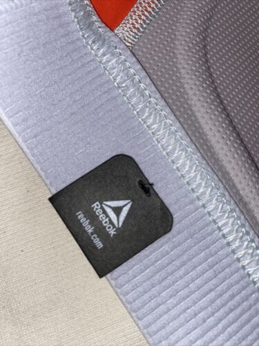 Reebok Women's Puremove Workout Sports Bra SMALL GRAY/ORANGE Retail $60 NEW