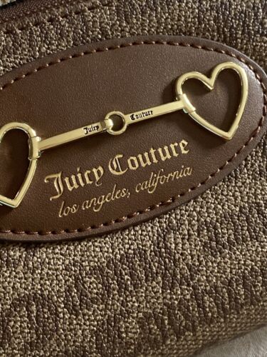 Juicy Couture Gothic Status Brown Logo Wallet Card Organizer Heat Accent CUTE!