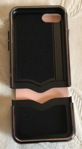 REBECCA MINKOFF iPHONE 8 CASE "SLIDE CASE" GOLD SPARKLES TWO PIECE DESIGN