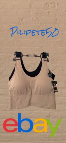 Delta Burke 2-Pack Intimate Seamless Bras Size 2X Soft Comfort Longline NICE