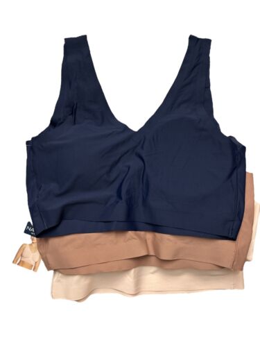 NÁUTICA 3~PACK INTIMATES LOUNGE SIZE L BRAS LASER CUT MULTICOLOR-NT3794~MSRP$64