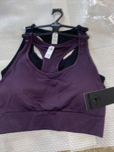 90 Degree By Reflex High Perform. Full Support Sport Bra Set-Two Large MSRP$58
