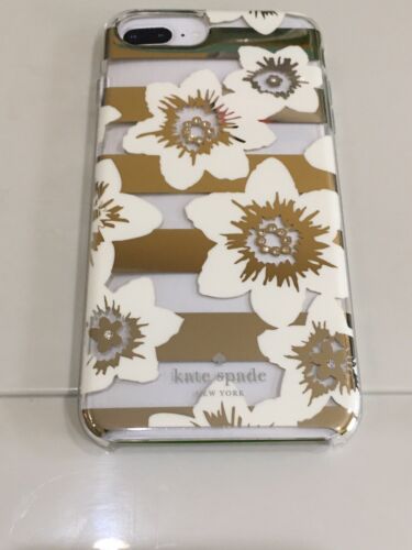 KATE SPADE PHONE CASE WHITE FLOWER GOLD ACCENTS RHINESTONE iPhone XR -NEW