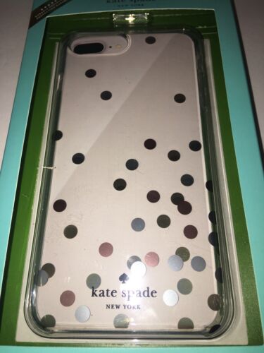Kate Spade Phone Case 4 iPhone 8/7/6/6s Plus Clear Mixed Color Metallic Dots