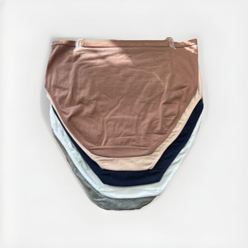 NAUTICA 5-pack~Organic Cotton Women Briefs Sz XL High-Rise Multicolor NT3771