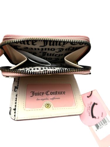 Juicy Couture Pink Blush~Pretty Bow Small~Zip Around Wallet~Gold Logo~GREAT BUY