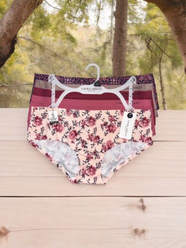 LAURA ASHLEY~5 Pack FIT PANTIES~MULTICOLOR~ STYLE # LS9172~ALL SIZES~GREAT FIT!