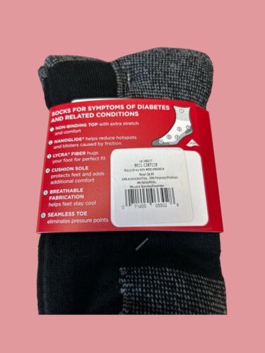 MediPeds Adult Men &Women NanoGLIDE~Quarter Cushion Casual Socks~2 Pair~Made USA