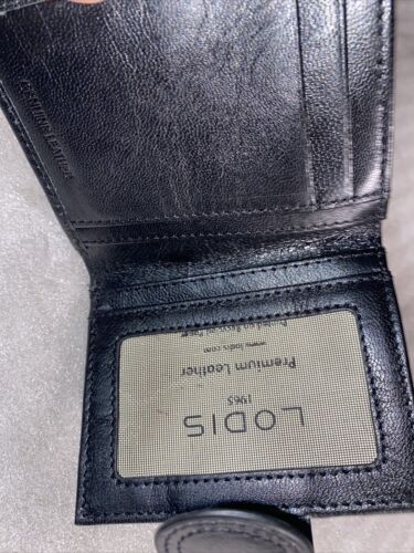 LODIS Bifold Wallet & Coin Purse Black Genuine Leather -ABSOLUTELY BEAUTIFUL!!!
