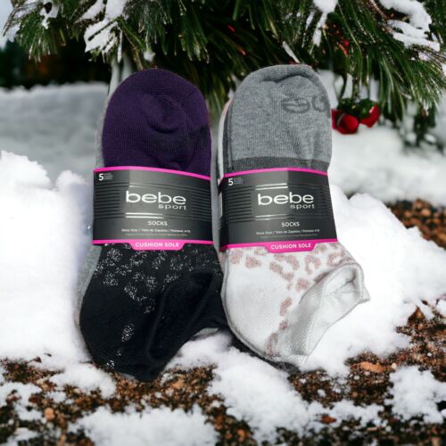 Bebe Logo Sport Socks Logo Patterns Multicolor Size 4 -10~8 Pair in each Pack-