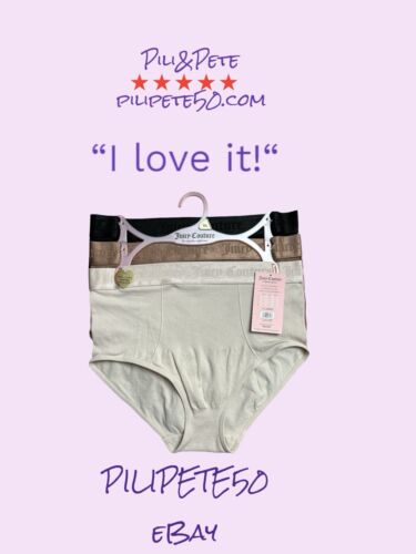Juicy Couture 3 Pack~Seamless Women Briefs~XLARGE~Multicolor~JC1668 NEW~SHAPER!