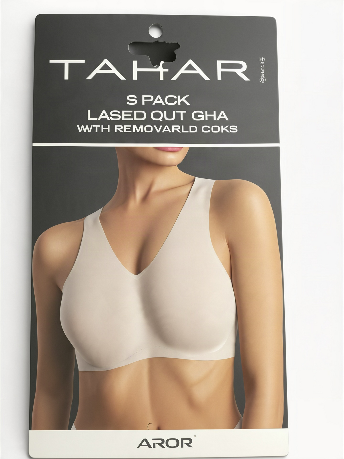 Tahari Women’s Seamless Bras Laser Cut 3 Pack V-Neck Removable Cups Sz. L NWT