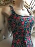 GOTTEX Multicolored/Black Floral Design One Piece Tank Style Swimsuit Sz 10 NWT