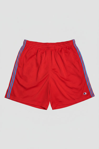 Champion Authentic Athleticwear Mesh Shorts - Red, C Logo & Blue Red Ribbon