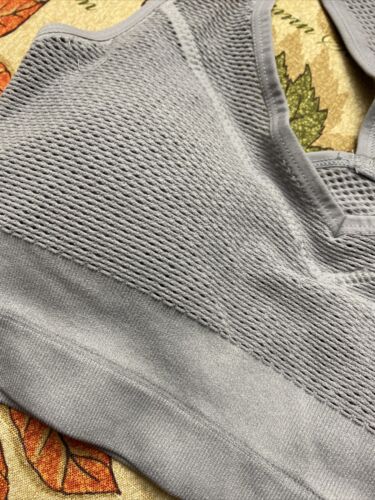 New Balance Sports Bra Smokey Warts (Gray) Style 7454 Removable Cups Size XLarge