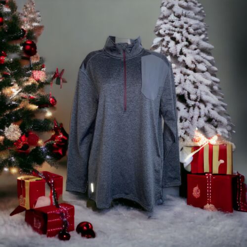 Eddie Bauer Half Zip, Mock Neck Pull Over Shirt  Ebony Small~Sweater Pullover