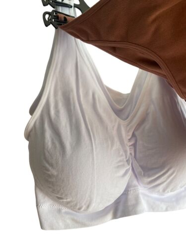 Delta Burke 3-Pack Seamless Bras Size 2X Soft Comfort Lounge Removable Pads NEW