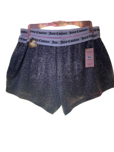 JUICY COUTURE Sleepwear, 2 Pair Velour Shorts, Size L~ Style JC1751~REAR FIND!