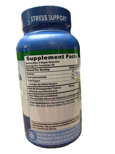 Nature's Truth~Ashwagandha Gummies 300 mg 120 ct~Natural Cherry Flavor~NON GMO~
