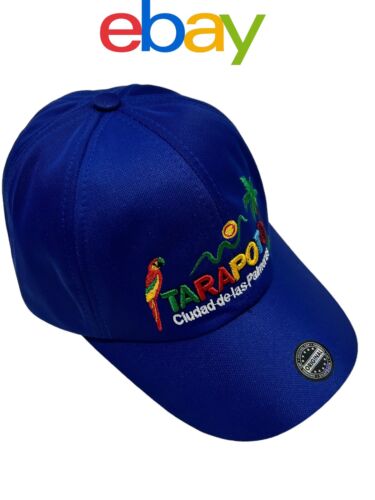 TARAPOTO~Peruvian Amazon Side~Hat Cap Blue Embroidered Multicolor Strap Back NEW