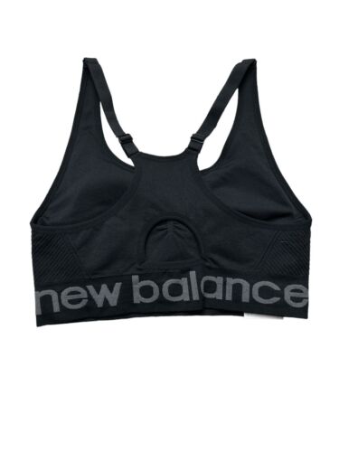 NEW BALANCE Medium Impact Sports Bra Style R000300~ Size XL~BLACK~ EXCELLENT FIT