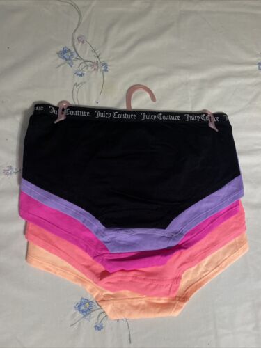 JUICY COUTURE JC4385 5 Pack SIGNATURE WAIST COMFY SEAMLESS HIPSTER PANTIES XL